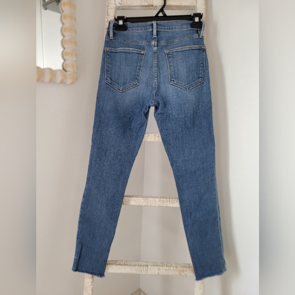 Frame Denim Le High Skinny High Waist Crop In Hazelwood Sz 25 - Picture 8 of 11